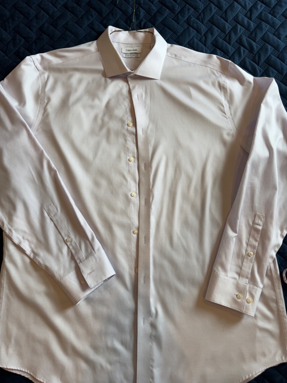 Calvin Klein Light Pink Spread Collar Dress Shirt